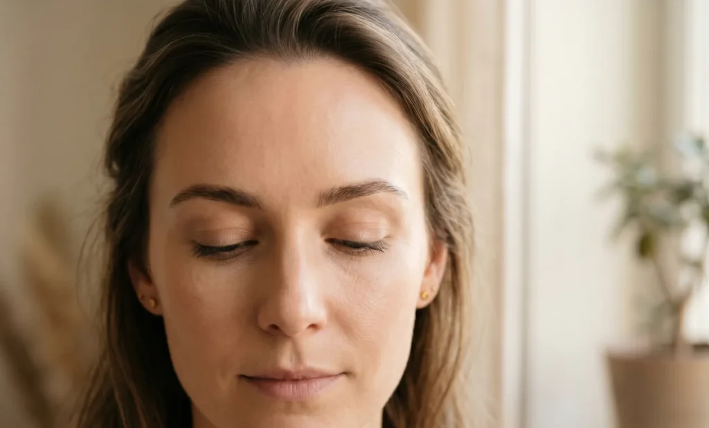 Smooth relaxed forehead after Botox for facial rejuvenation
