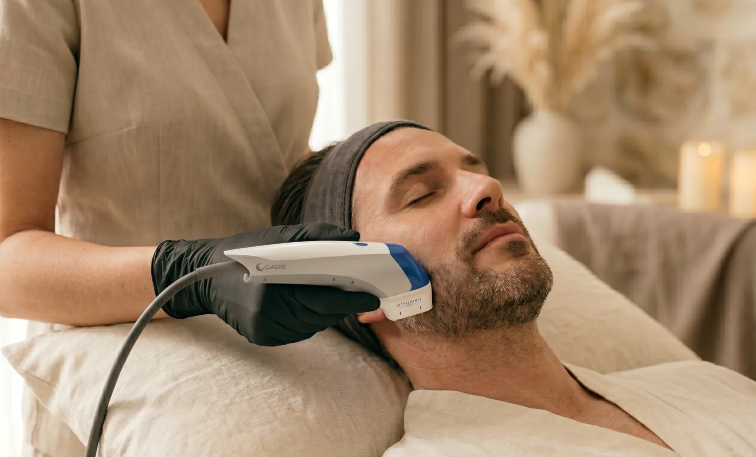 Ultraformer HIFU non-surgical lifting on the jawline