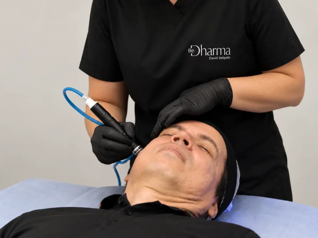 Tratamiento facial para mejorar la calidad de la piel en Clínica Be Dharma Medellín